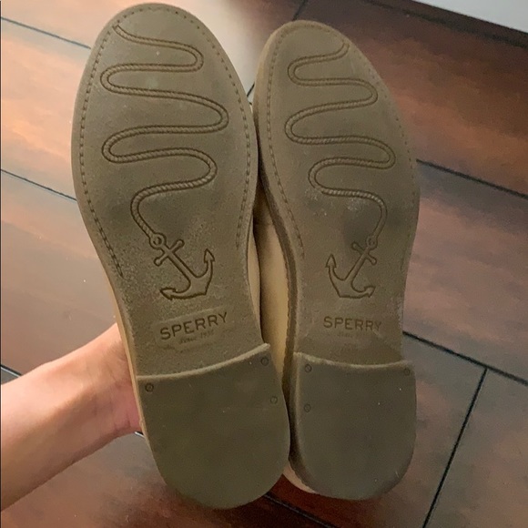 Tan leather flat loafers - Picture 4 of 5